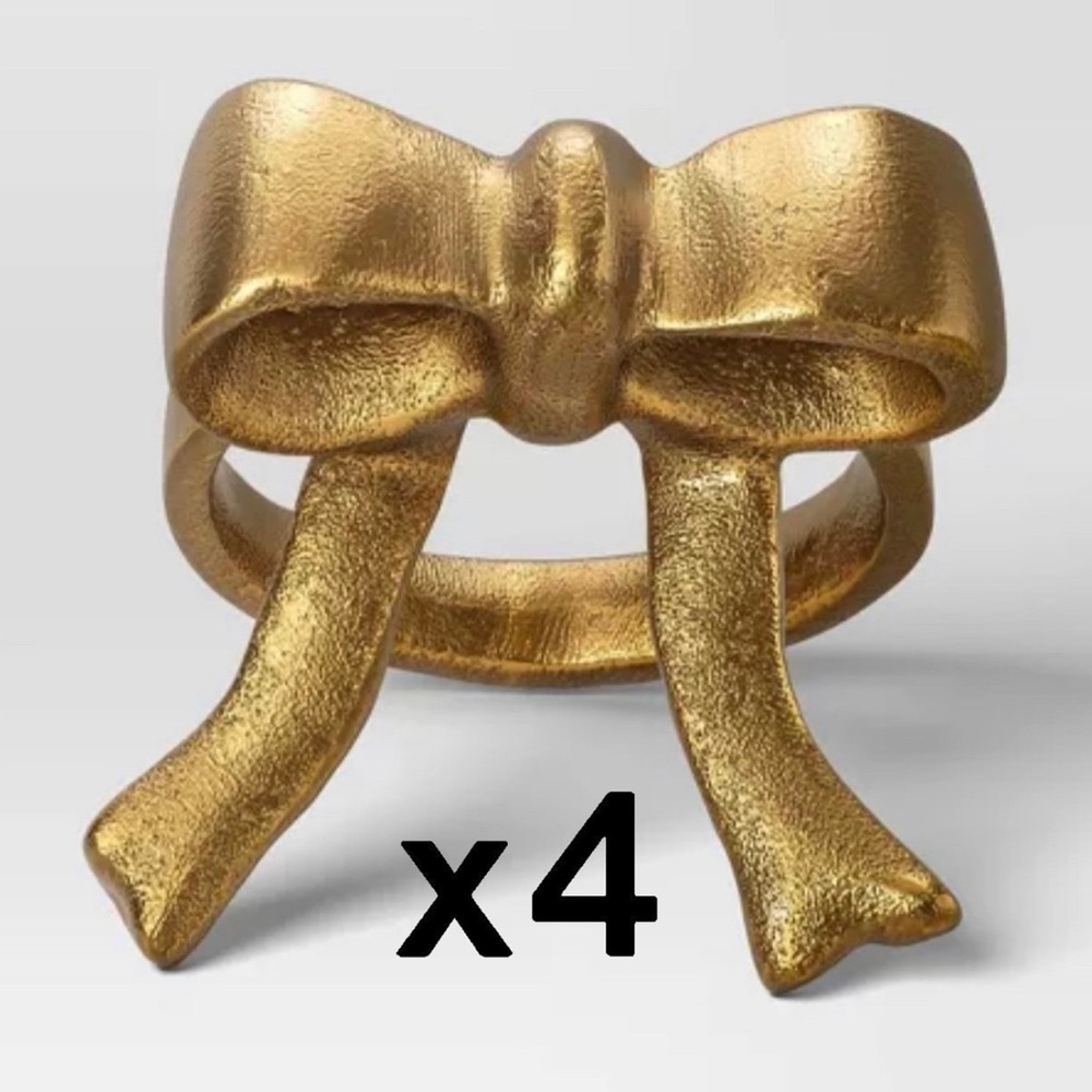Threshold™ Aluminum Bow Napkin Ring - Set of 4